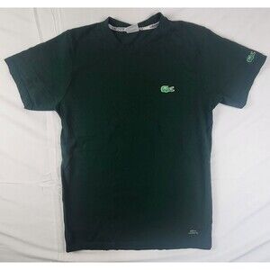 Lacoste Mens Large Short Sleeve Crew Neck Pima Cotton T-Shirt Green Embroidered